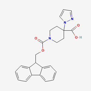 1-{[(9H-fluoren-9-yl)methoxy]carbonyl}-4-(1H-pyrazol-1-yl)piperidine-4-carboxylic acid