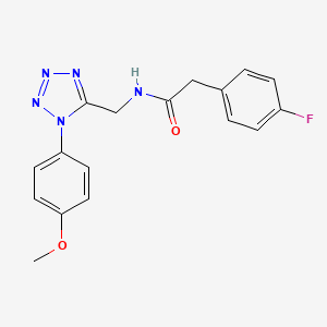 2-(4-fluorophenyl)-N-((1-(4-methoxyphenyl)-1H-tetrazol-5-yl)methyl)acetamide