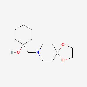 molecular formula C14H25NO3 B2656009 1-((1,4-Dioxa-8-azaspiro[4.5]decan-8-yl)methyl)cyclohexan-1-ol CAS No. 1427698-43-8