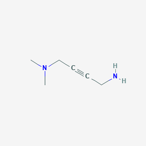 molecular formula C6H12N2 B2656028 (4-Aminobut-2-yn-1-yl)dimethylamine CAS No. 53913-95-4