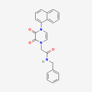 molecular formula C23H19N3O3 B2656041 N-benzyl-2-[4-(naphthalen-1-yl)-2,3-dioxo-1,2,3,4-tetrahydropyrazin-1-yl]acetamide CAS No. 898419-50-6