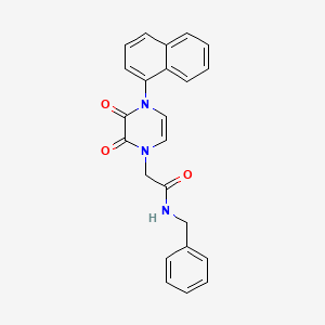 N-benzyl-2-(4-naphthalen-1-yl-2,3-dioxopyrazin-1-yl)acetamide