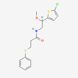 N-(2-(5-chlorothiophen-2-yl)-2-methoxyethyl)-3-(phenylthio)propanamide