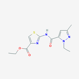 ethyl 2-(1-ethyl-3-methyl-1H-pyrazole-5-carboxamido)thiazole-4-carboxylate