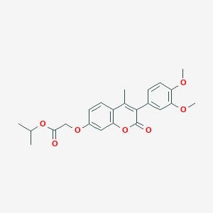 molecular formula C23H24O7 B2656046 Methylethyl 2-[3-(3,4-dimethoxyphenyl)-4-methyl-2-oxochromen-7-yloxy]acetate CAS No. 869079-88-9