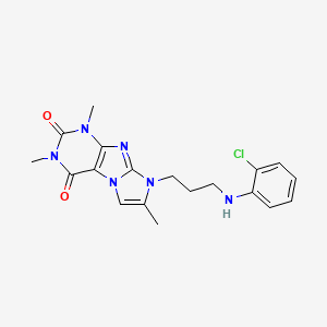 8-(3-((2-chlorophenyl)amino)propyl)-1,3,7-trimethyl-1H-imidazo[2,1-f]purine-2,4(3H,8H)-dione