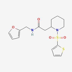 N-(furan-2-ylmethyl)-2-(1-(thiophen-2-ylsulfonyl)piperidin-2-yl)acetamide