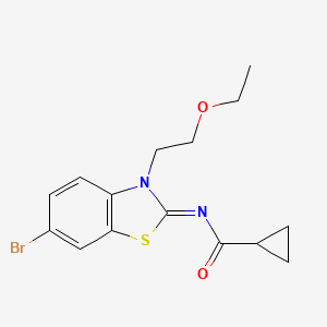 (Z)-N-(6-bromo-3-(2-ethoxyethyl)benzo[d]thiazol-2(3H)-ylidene)cyclopropanecarboxamide