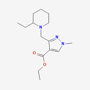 Ethyl 3-[(2-ethylpiperidin-1-yl)methyl]-1-methylpyrazole-4-carboxylate