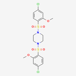 1,4-Bis[(4-chloro-2-methoxyphenyl)sulfonyl]piperazine