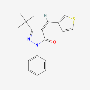 3-(Tert-butyl)-1-phenyl-4-(3-thienylmethylene)-2-pyrazolin-5-one