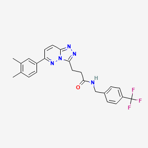 3-(6-(3,4-dimethylphenyl)-[1,2,4]triazolo[4,3-b]pyridazin-3-yl)-N-(4-(trifluoromethyl)benzyl)propanamide