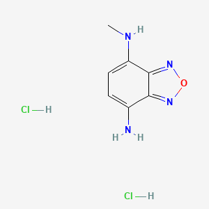 molecular formula C7H10Cl2N4O B2656076 N4-methyl-2,1,3-benzoxadiazole-4,7-diamine dihydrochloride CAS No. 2137746-27-9