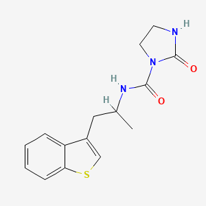 molecular formula C15H17N3O2S B2656077 N-[1-(1-benzothiophen-3-yl)propan-2-yl]-2-oxoimidazolidine-1-carboxamide CAS No. 2034367-64-9