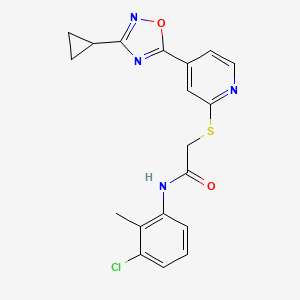 N-(3-chloro-2-methylphenyl)-2-((4-(3-cyclopropyl-1,2,4-oxadiazol-5-yl)pyridin-2-yl)thio)acetamide