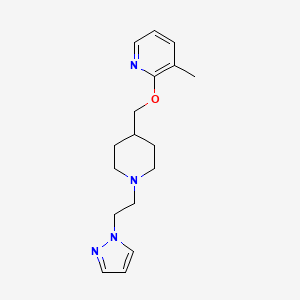 3-methyl-2-({1-[2-(1H-pyrazol-1-yl)ethyl]piperidin-4-yl}methoxy)pyridine