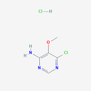 molecular formula C5H7Cl2N3O B2656132 6-Chloro-5-methoxypyrimidin-4-amine hydrochloride CAS No. 1909318-67-7
