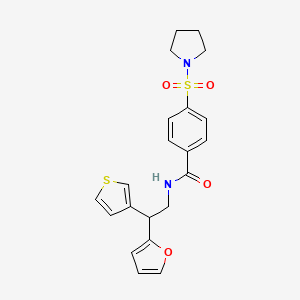 N-[2-(Furan-2-yl)-2-thiophen-3-ylethyl]-4-pyrrolidin-1-ylsulfonylbenzamide