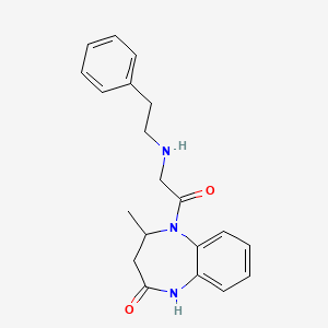 4-methyl-5-[2-(phenethylamino)acetyl]-1,3,4,5-tetrahydro-2H-1,5-benzodiazepin-2-one