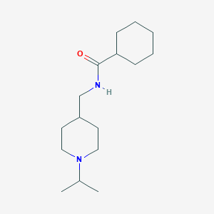 molecular formula C16H30N2O B2656149 N-((1-isopropylpiperidin-4-yl)methyl)cyclohexanecarboxamide CAS No. 946326-60-9