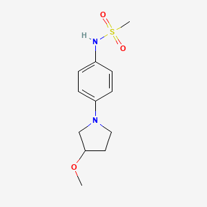molecular formula C12H18N2O3S B2656169 N-(4-(3-methoxypyrrolidin-1-yl)phenyl)methanesulfonamide CAS No. 1797278-39-7