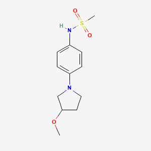 B2656169 N-(4-(3-methoxypyrrolidin-1-yl)phenyl)methanesulfonamide CAS No. 1797278-39-7