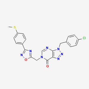 3-(4-chlorobenzyl)-6-((3-(4-(methylthio)phenyl)-1,2,4-oxadiazol-5-yl)methyl)-3H-[1,2,3]triazolo[4,5-d]pyrimidin-7(6H)-one