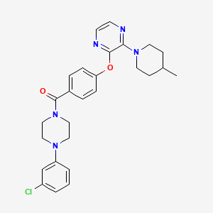 N-(3-methylbutyl)-1-[4-(propionylamino)benzoyl]piperidine-3-carboxamide