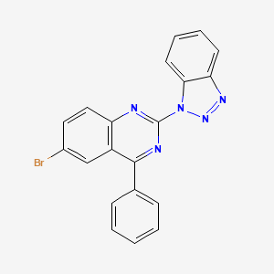 2-(Benzotriazol-1-yl)-6-bromo-4-phenylquinazoline