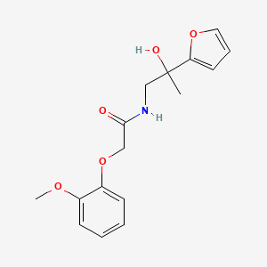 molecular formula C16H19NO5 B2656232 N-[2-(furan-2-yl)-2-hydroxypropyl]-2-(2-methoxyphenoxy)acetamide CAS No. 1396747-89-9