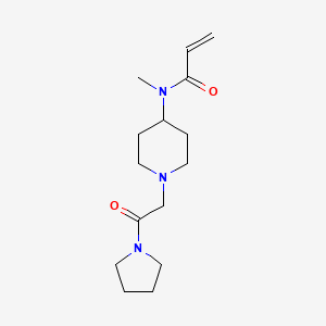 molecular formula C15H25N3O2 B2656236 N-Methyl-N-[1-(2-oxo-2-pyrrolidin-1-ylethyl)piperidin-4-yl]prop-2-enamide CAS No. 2411306-85-7