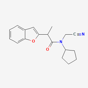 B2656237 2-(1-Benzofuran-2-yl)-N-(cyanomethyl)-N-cyclopentylpropanamide CAS No. 2188292-22-8