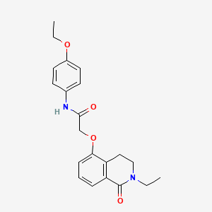 molecular formula C21H24N2O4 B2656258 N-(4-ethoxyphenyl)-2-[(2-ethyl-1-oxo-1,2,3,4-tetrahydroisoquinolin-5-yl)oxy]acetamide CAS No. 850905-10-1