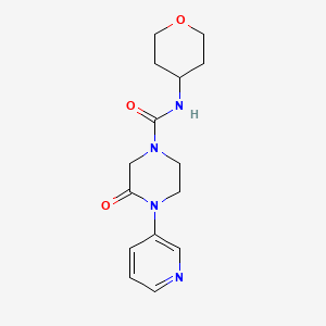 molecular formula C15H20N4O3 B2656268 N-(oxan-4-yl)-3-oxo-4-(pyridin-3-yl)piperazine-1-carboxamide CAS No. 2320225-27-0