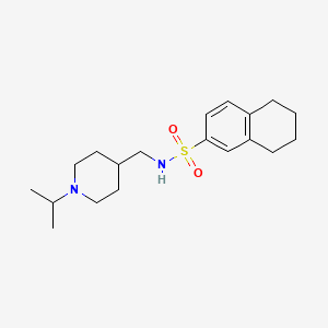 molecular formula C19H30N2O2S B2656290 N-((1-isopropylpiperidin-4-yl)methyl)-5,6,7,8-tetrahydronaphthalene-2-sulfonamide CAS No. 953233-01-7