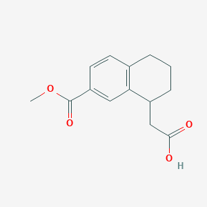 molecular formula C14H16O4 B2656306 2-[7-(Methoxycarbonyl)-1,2,3,4-tetrahydronaphthalen-1-yl]acetic acid CAS No. 1955540-23-4