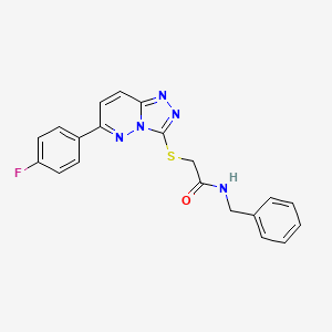 molecular formula C20H16FN5OS B2656338 N-benzyl-2-((6-(4-fluorophenyl)-[1,2,4]triazolo[4,3-b]pyridazin-3-yl)thio)acetamide CAS No. 894057-98-8