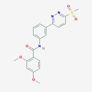 molecular formula C20H19N3O5S B2656357 N-[3-(6-methanesulfonylpyridazin-3-yl)phenyl]-2,4-dimethoxybenzamide CAS No. 897614-23-2