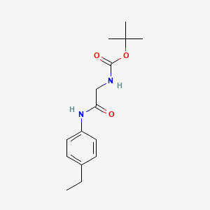 molecular formula C15H22N2O3 B2656372 tert-butyl N-{[(4-ethylphenyl)carbamoyl]methyl}carbamate CAS No. 1387777-09-4