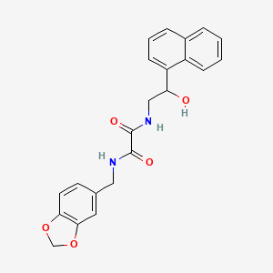 molecular formula C22H20N2O5 B2656380 N-[(2H-1,3-benzodioxol-5-yl)methyl]-N'-[2-hydroxy-2-(naphthalen-1-yl)ethyl]ethanediamide CAS No. 1351630-77-7