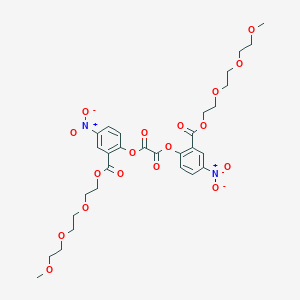 molecular formula C30H36N2O18 B026564 Bis(4-nitro-2-(3,6,9-trioxadecyloxycarbonyl)phenyl)oxalate CAS No. 103638-91-1
