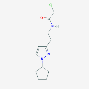 2-Chloro-N-[2-(1-cyclopentylpyrazol-3-yl)ethyl]acetamide
