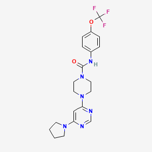 4-(6-(pyrrolidin-1-yl)pyrimidin-4-yl)-N-(4-(trifluoromethoxy)phenyl)piperazine-1-carboxamide