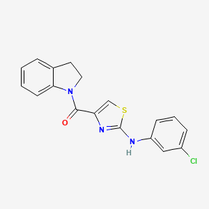 (2-((3-Chlorophenyl)amino)thiazol-4-yl)(indolin-1-yl)methanone
