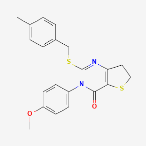 3-(4-methoxyphenyl)-2-((4-methylbenzyl)thio)-6,7-dihydrothieno[3,2-d]pyrimidin-4(3H)-one
