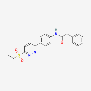N-(4-(6-(ethylsulfonyl)pyridazin-3-yl)phenyl)-2-(m-tolyl)acetamide