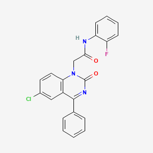 2-(6-chloro-2-oxo-4-phenylquinazolin-1(2H)-yl)-N-(2-fluorophenyl)acetamide
