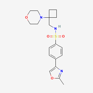 4-(2-Methyl-1,3-oxazol-4-yl)-N-[(1-morpholin-4-ylcyclobutyl)methyl]benzenesulfonamide