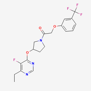 1-(3-((6-Ethyl-5-fluoropyrimidin-4-yl)oxy)pyrrolidin-1-yl)-2-(3-(trifluoromethyl)phenoxy)ethanone