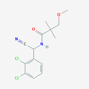 molecular formula C14H16Cl2N2O2 B2656429 N-[cyano(2,3-dichlorophenyl)methyl]-3-methoxy-2,2-dimethylpropanamide CAS No. 2094727-29-2